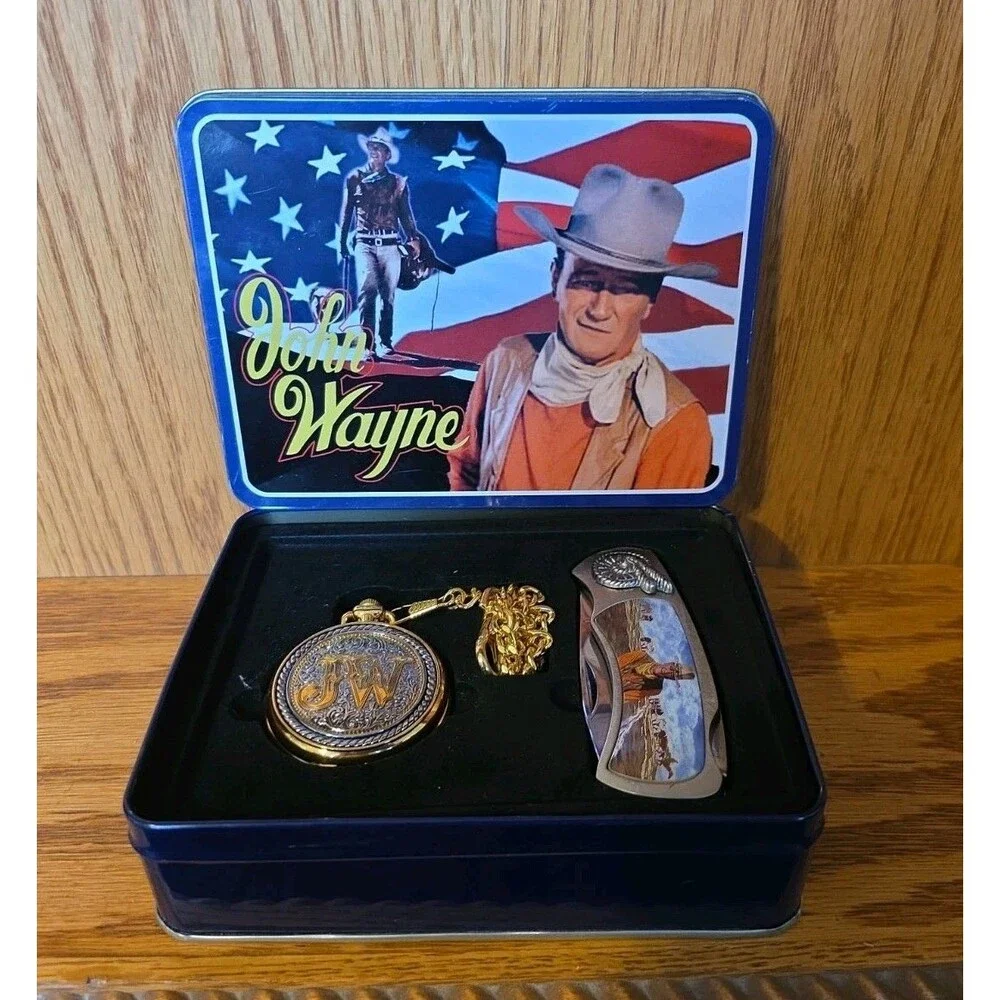 John Wayne Collectible Pocket Watch set